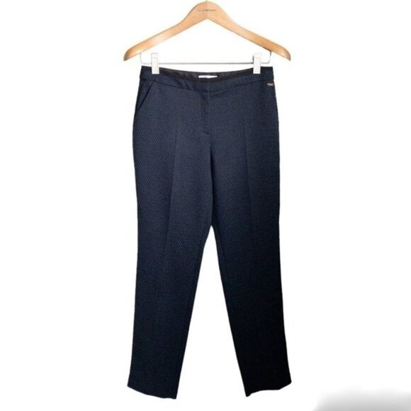 Per Una Dress Pants Black and Blue Diamond Pattern Womens Size 10 Contemporary - Picture 1 of 8